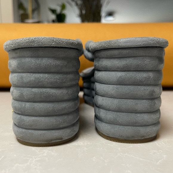 EUC Veronica Beard Geno Ribbed Suede Platform Wedge Thong Sandals - Picture 6 of 8